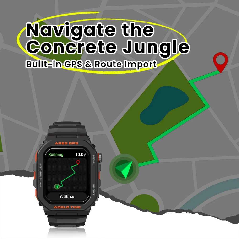 New Zeblaze Ares GPS Smart Watch Built-in xa GPS Phone Calling Smartwatch Rate SpO2 Fitness Tracking Watch C251203