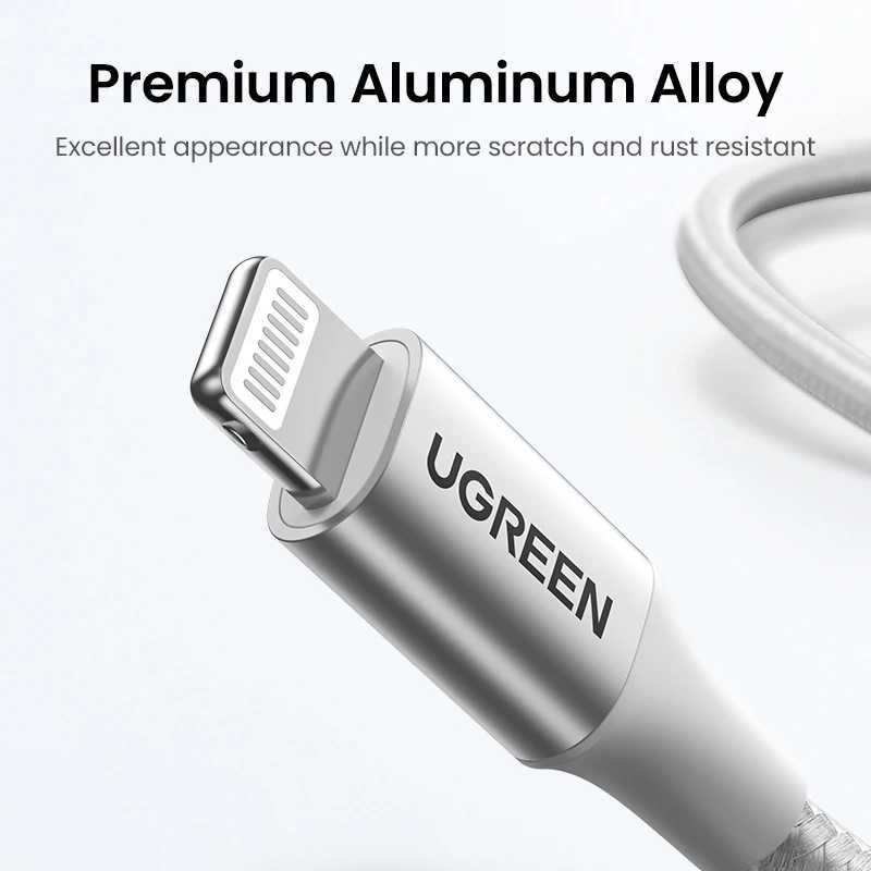 UGREEN MFi 20/30W USB Type C to Lightning Cable for iPhone 14 Pro Max 13 12 Plus Mini PD Fast Charging Cable for iPad 1m 2m C251203