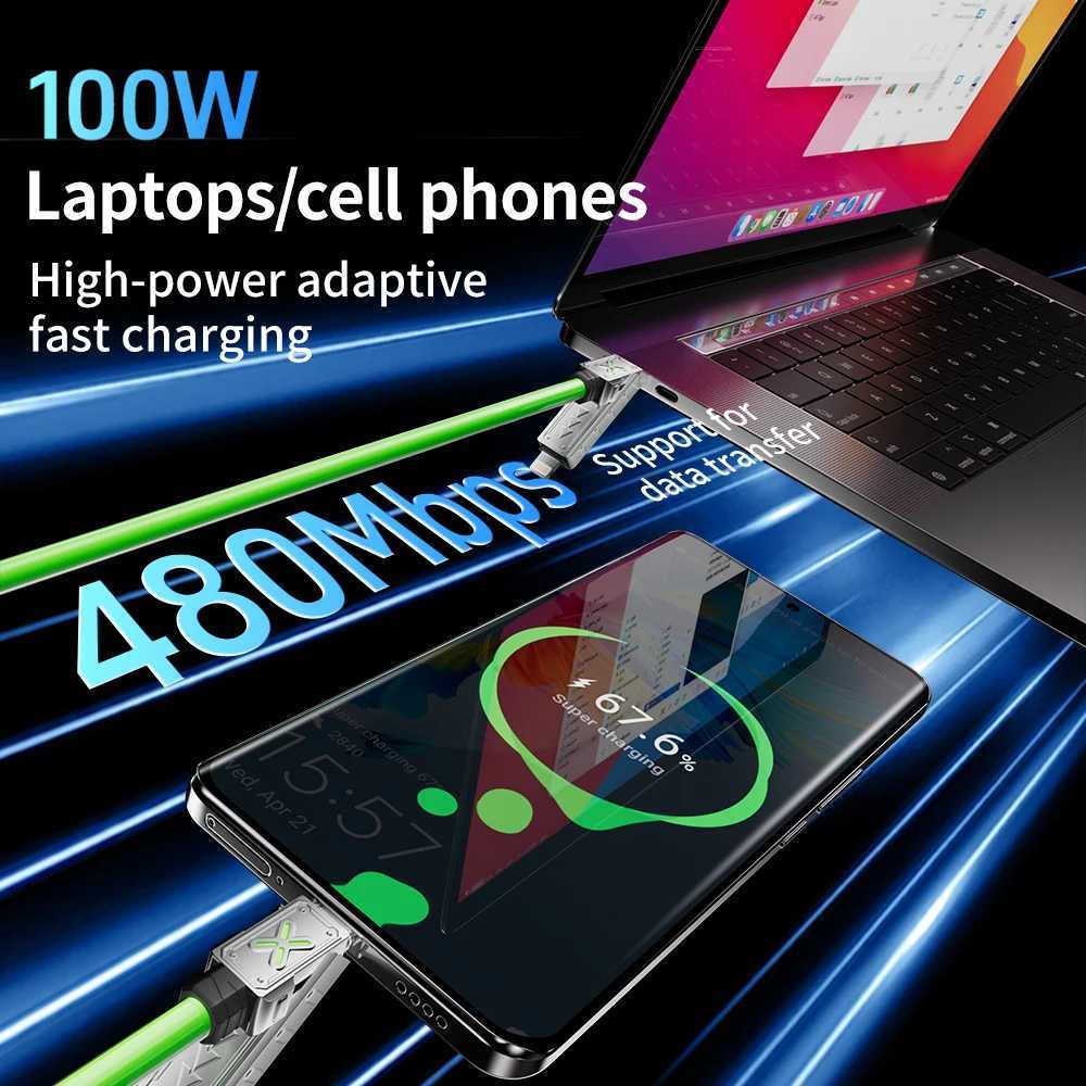 240W 4-in-1 er Fast Charging Data Cable USB-C To Type-C Zinc Alloy Cable for Iphone Mti Port Charging Cable C251203