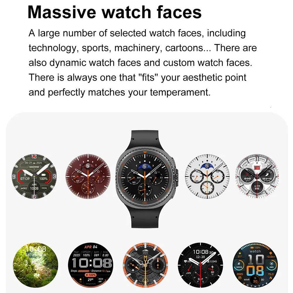 2025 New DT Watch 8 tra Smart Watch Men 1GB Memory Video GPS NFC 47mm AMOLED Fitness Sports Tracker Health Smartwatches Wen C251203