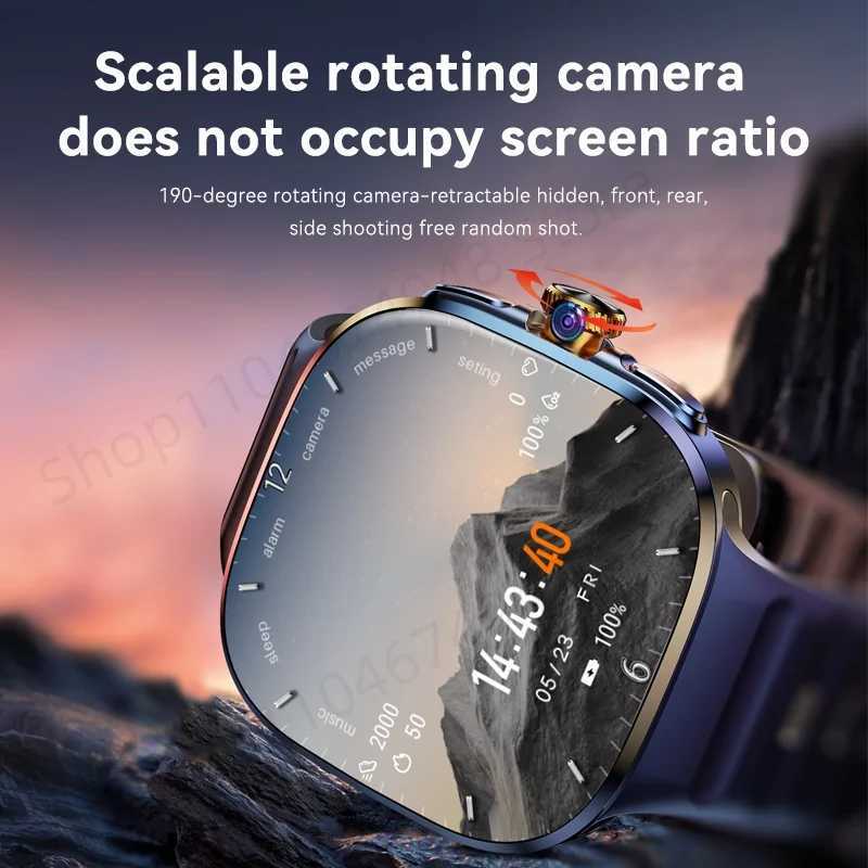 M99 Smartwatch 5G With 24inch Amoled Sn 900W Rotating Camera WIFI GPS Position Cpass NFC Smart Watch Men Wen C251203