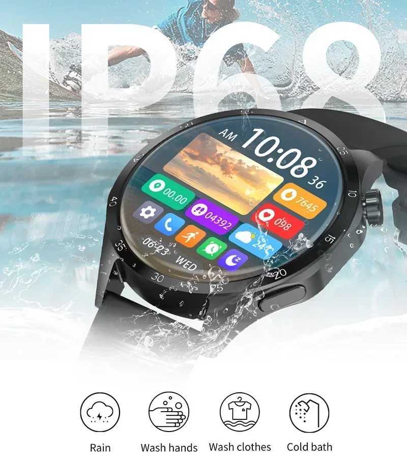 Smart Watch Men Watch 4 Pro AMOLED HD Sn Health Monitoring Call Smartwatch Mens Watche For IOS Android 2025 Ne C251203