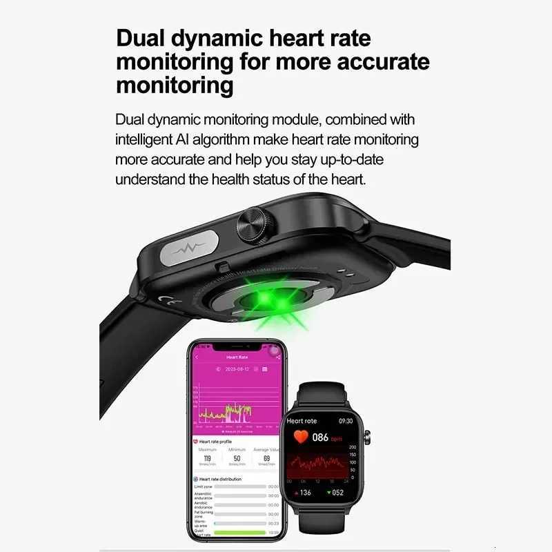 2025 New ECGPPG Monitoring Smart Watch Wen Blood pressure Blood Lipid Uric Acid Wen Menstrual Health Tracker Smartwatches C251203