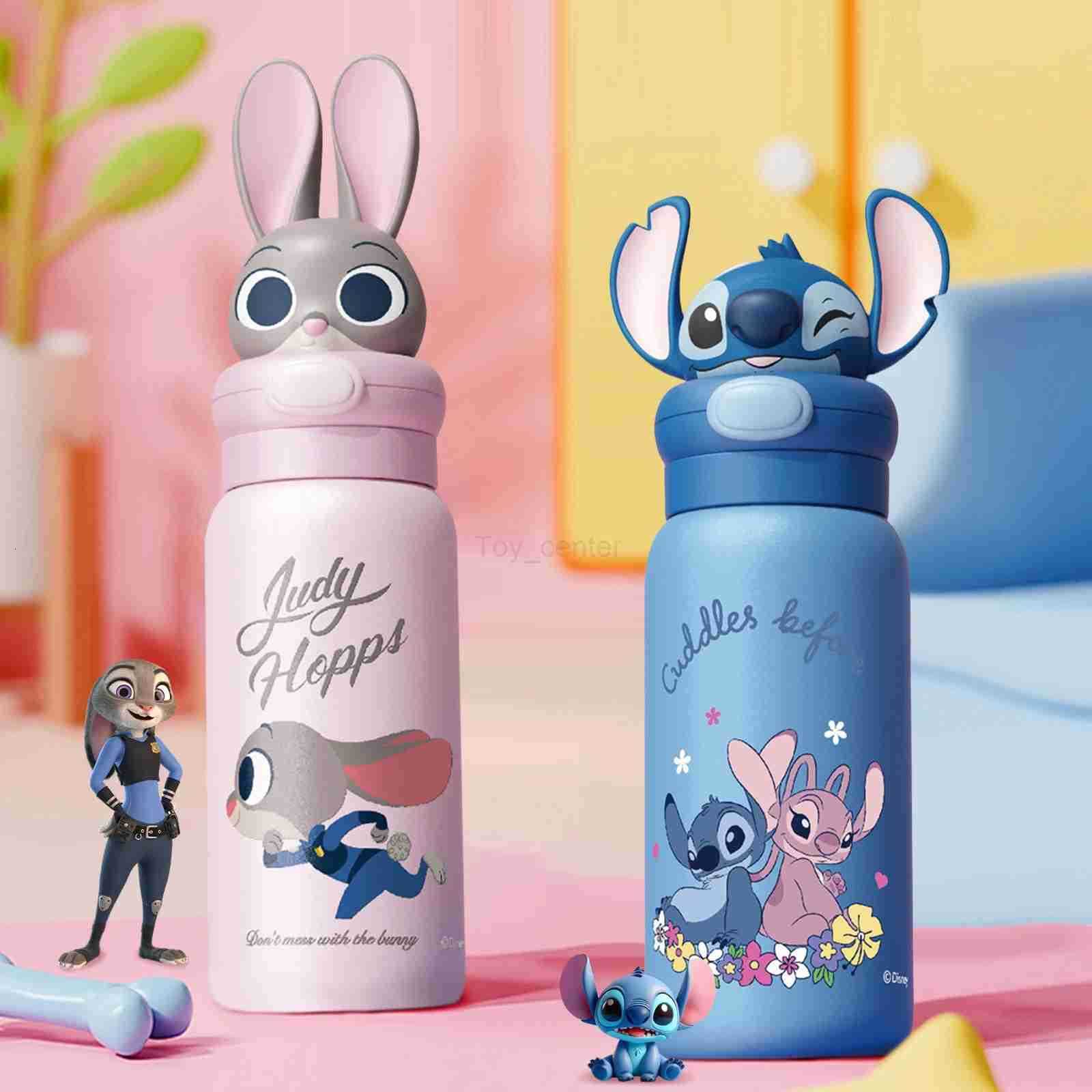 Disney Stitch Anime Straw Cup 306 Stainless Cartoon Thermos Cup Portable Double Drinking Water Bottle Gifts For Boys Girls H251203