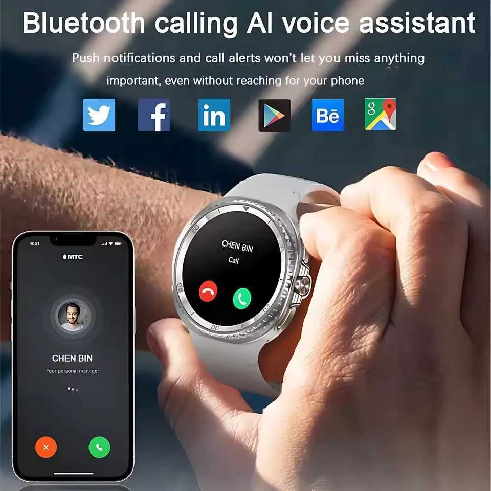 46mm Watch 8 tra Classic GPS Cpass NFC SmartWatch Men AMOLEDS Rotating Dial BT Call 3ATM Waterproof Watch7 Upgraded Watches C251203