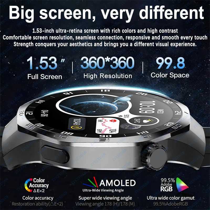 New GT5 Pro Smart Watch Men HD AMOLED Sn GPS Motion Trajectory Rate Call Sports Smart Watch IP68 Waterproof C251203