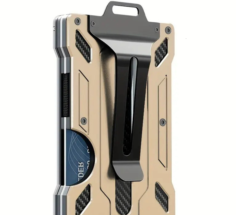 EDC wallet outdoor card clip practical tactics mens wallet aluminum metal mens fashion wallet mini smart magic wallet 241125