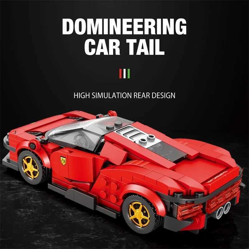 Super Sport Car Building Blocks Ci Speed Vehicle Car Model Desktop Ornaments DIY Assembly Brick Toys Holiday Gift For Children C251203