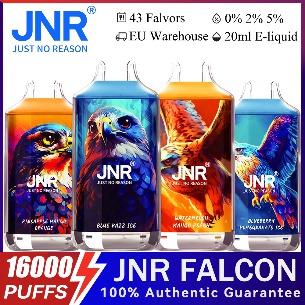 Jnr Falcon 16000 Puff JNR Disposable JNR 16K Vapes 2% Nicotine Dual Mesh Coil Crystal Vape Store Einweg Acan Vape Sale Ohne Nikotin JNR Adjustment Company Puffs Pod