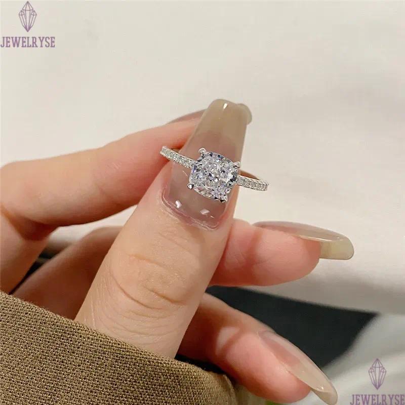 luxury gold diamond designer ring for woman 925 sterling silver wed round oval 5A zirconia womens love eternity promise wedding engagement rings gift 