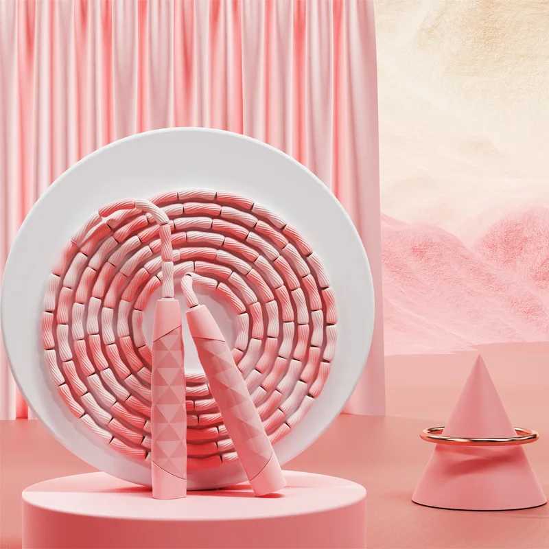 Silicone Bamboo Jump Rope Adjustable Non-Tangle Design For Kids Adults Home Cardio Training Fitness Equipment M260319