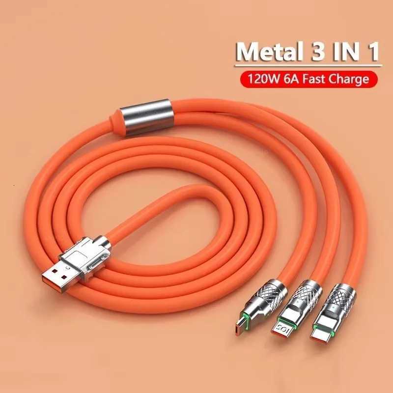 12m 2m 3 in 1 Fast Charge Cable For iPhone 11 XS XR iPad Air Oneps S20 S10 Type C Line Micro USB Wire C251203