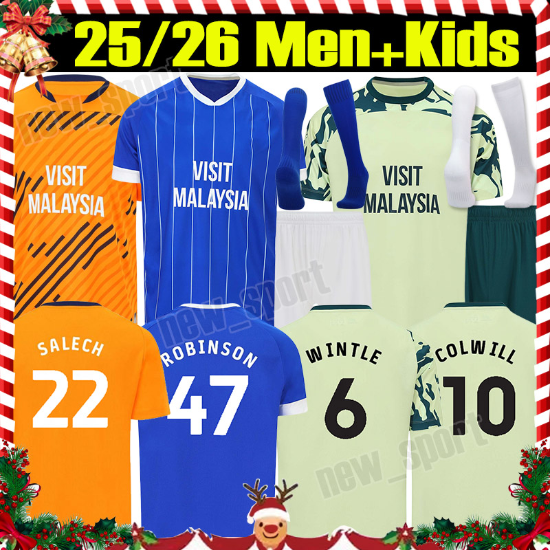4XL 25/26 CaRdIfFs City Soccer Jerseys ROBINSON WILLOCK WINTLE SALECH I.DAVIES COLWILL ASHFORD CHAMBERS KPAKIO J. COLWILL men kids kits socks football shirts