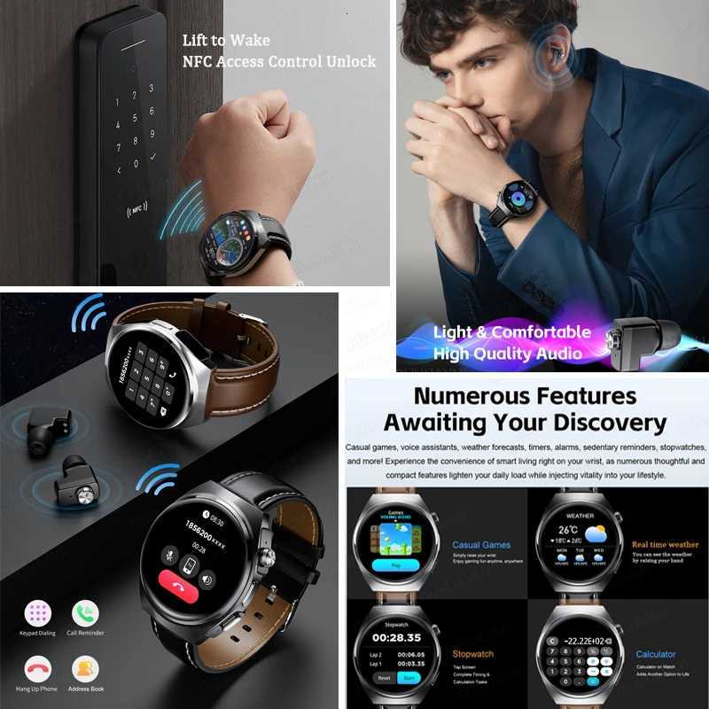 2025 New Man Smart Watch TWS set Two In One Wireless Dual Earbuds Call Health Monitor Sport Tracker NFC Smartwatch C251203