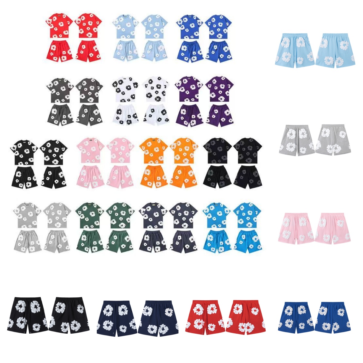 Cotton mens tshirt designer t shirt fashion womens graphic tee foam printed shirts tluxury jorts Street Tracksuit leisure men clothes brand shorts polo shirt 11