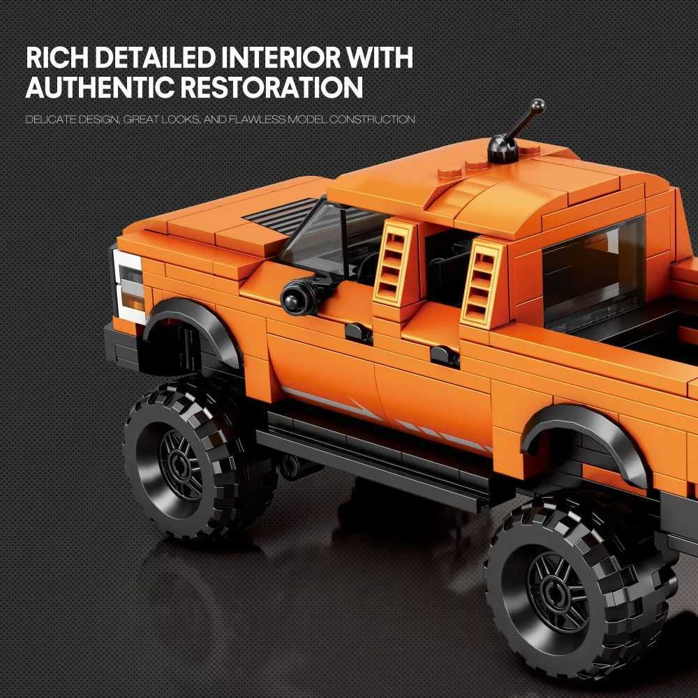 423PCS Pickup Truck Building Blocks Ci Freight Car Model Bricks Desktop Decoration Educational DIY Toys For Kids Holiday Gifts C251203