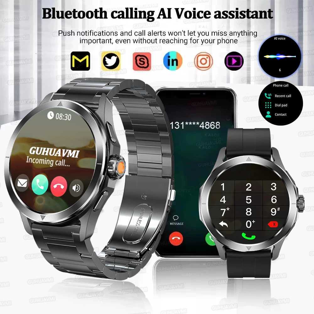New For S4 tra Outdoor Sports Smart Watch Men 153 inch AMOLED NFC GPS Cpass rate Waterproof BT Call Smartwatch C251203