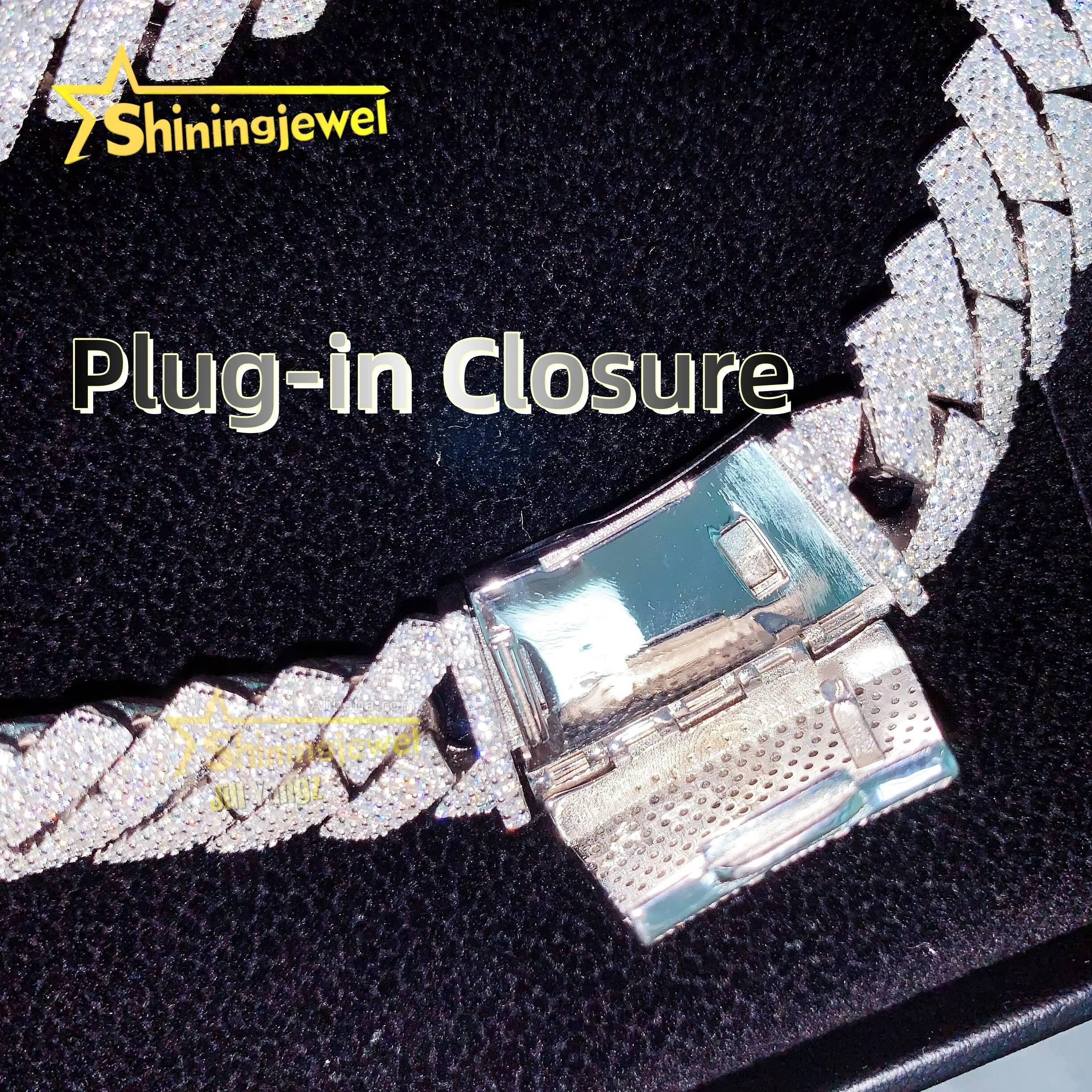 Fair Deal Promotion Heavy Thick 15mm Cuban Link Chain Moissanite Cuban Bracelet Necklace Custom Diamond Cuban Links