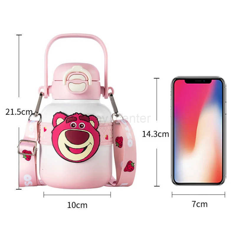 Disney Dual-Drink Thermos 680ML Strawberry Bear Mickey Elsa H251203