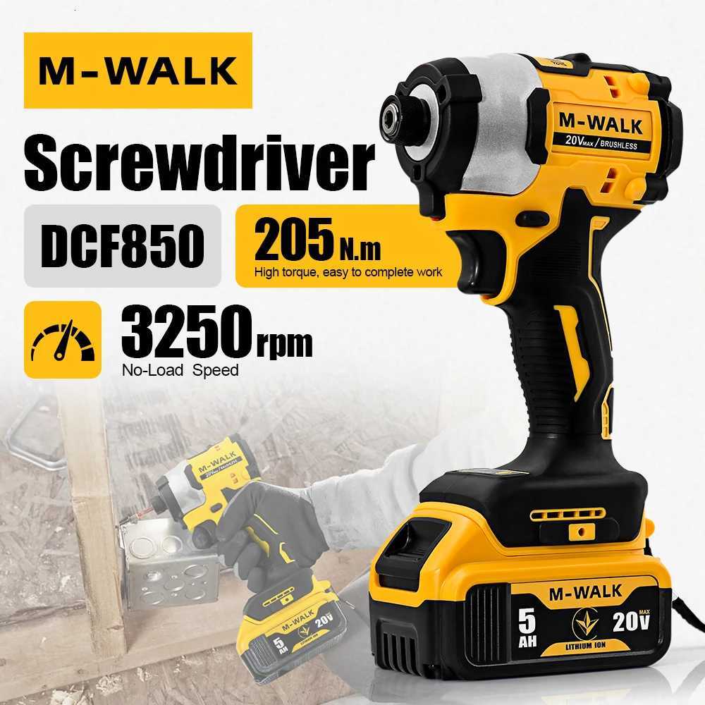 Impact Driver Electric Drill 20V Brushless Cordless 3250RPM screwdriver High Torque tools Power Tools For 20V Battery Pin X251203