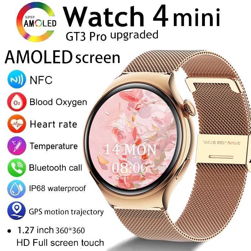 2025 New For Watch 4 Mini Fashion Wen Smart Watch 360360 AMOLED Sn IP68 Waterproof Rate Health Monitor Smartwatch C251203