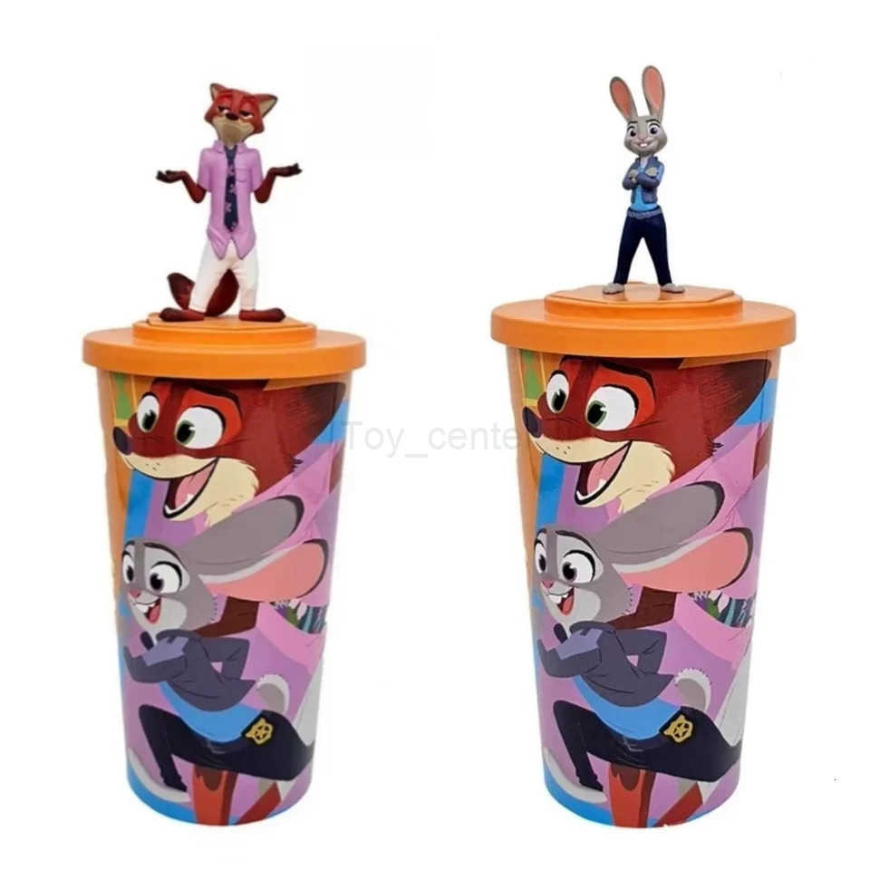 Disney Zootopia 2 Original Shaped Water Cup Nick Judy Cartoon Styled Cups with Crossbody strap Kawaii Birthday Girl Boy Gifts H251203