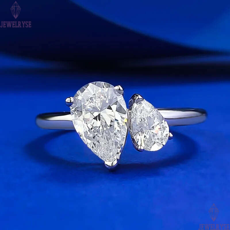 classic 925 sterling silver drop cut love ring wed diamond zirconia engagement promise wedding finger rings for women bridal luxury jewelry friend gif