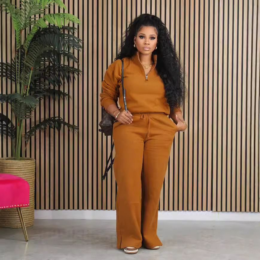 2piece womens dress pants set winter clothing 241008