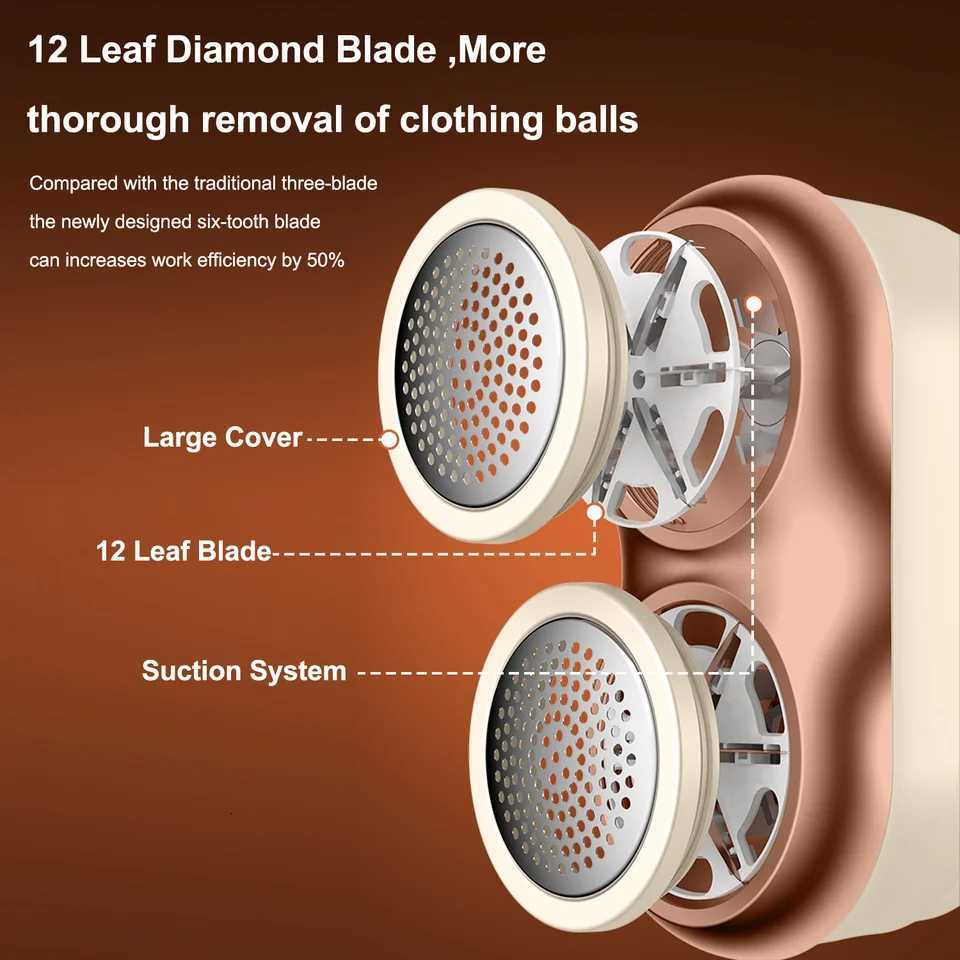 Lint Remover for Clothing Digital Electric Pellet Dual blades Fluff Remover USB Rechargeable Fuzz Fabric Shaver Sweater Removal M251203 - view 7