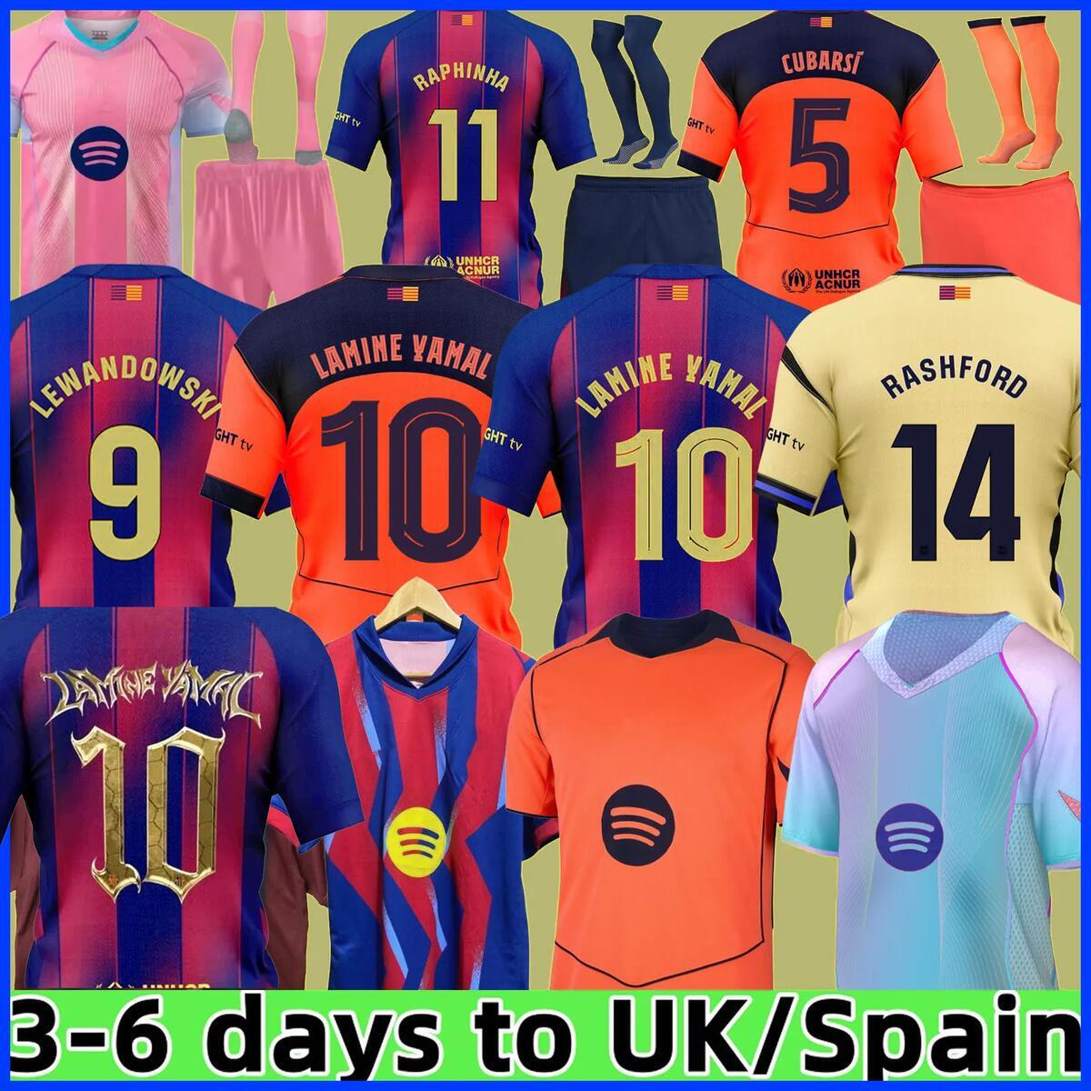 RASHFORD soccer jerseys 25 26 LAMINE YAMAL Lewandowski OLMO GAVI Raphinha FERRAN barcelona 25 26 football shirt kids home away men kids kit fans player Copa