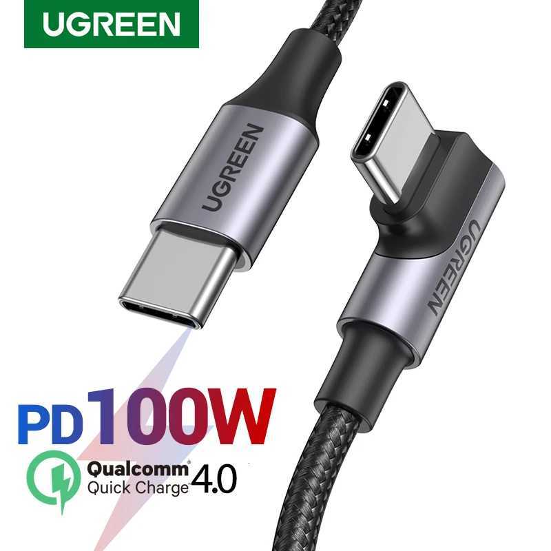 UGREEN PD 100W USB C to USB C Charging Cable for S10 S20 Book Pro iPad 2020 Quick Charger 40 PD Fast Charging Cord C2512032