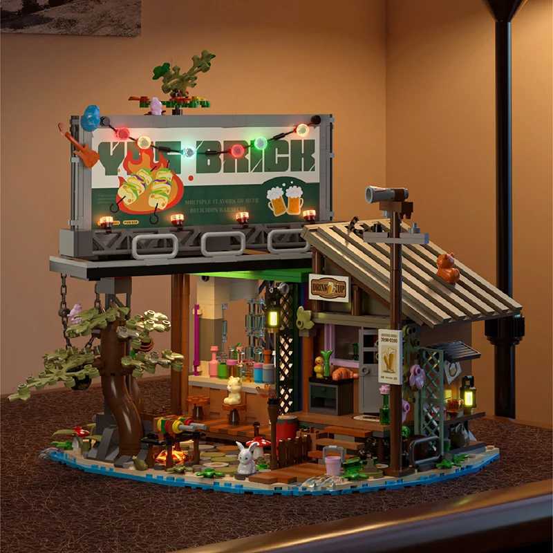 1100pcs Micro Building Model Dock Bar MOC Building Blocks Kit DIY Idea Bricks Collectible Toys for Kids Adt Children Gifts C251203