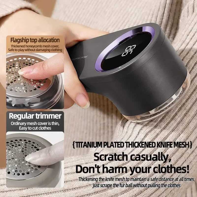 USB-C Rechargeable Lint Remover - Electric Fabric Shaver with High-Speed Motor Fuzz Removal Tool for Clothes Furniture M251203 - view 6