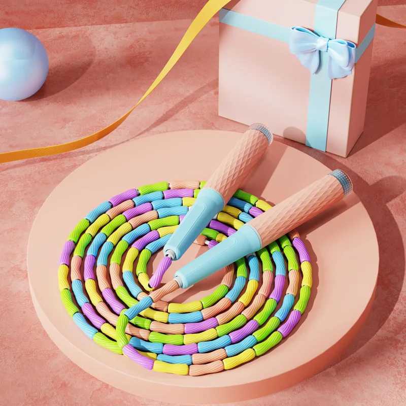 djustable Bamboo Jump Rope Tangle Free Design With Soft Beads For Kids School Sports Home Cardio Training Equipment M260319