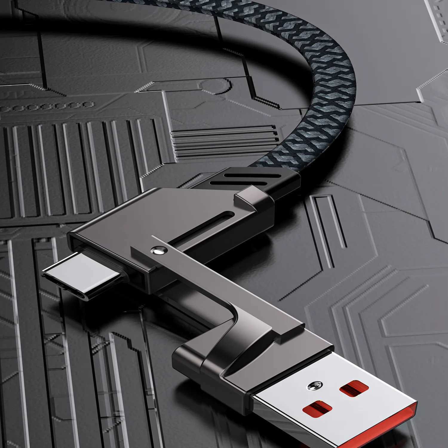 4-in-1 Kirsite Cable 240W er Fast Charging Mtiple Functions for iPhone8-16 Prax iPad Notebook Tablet Mobile Phone C251203