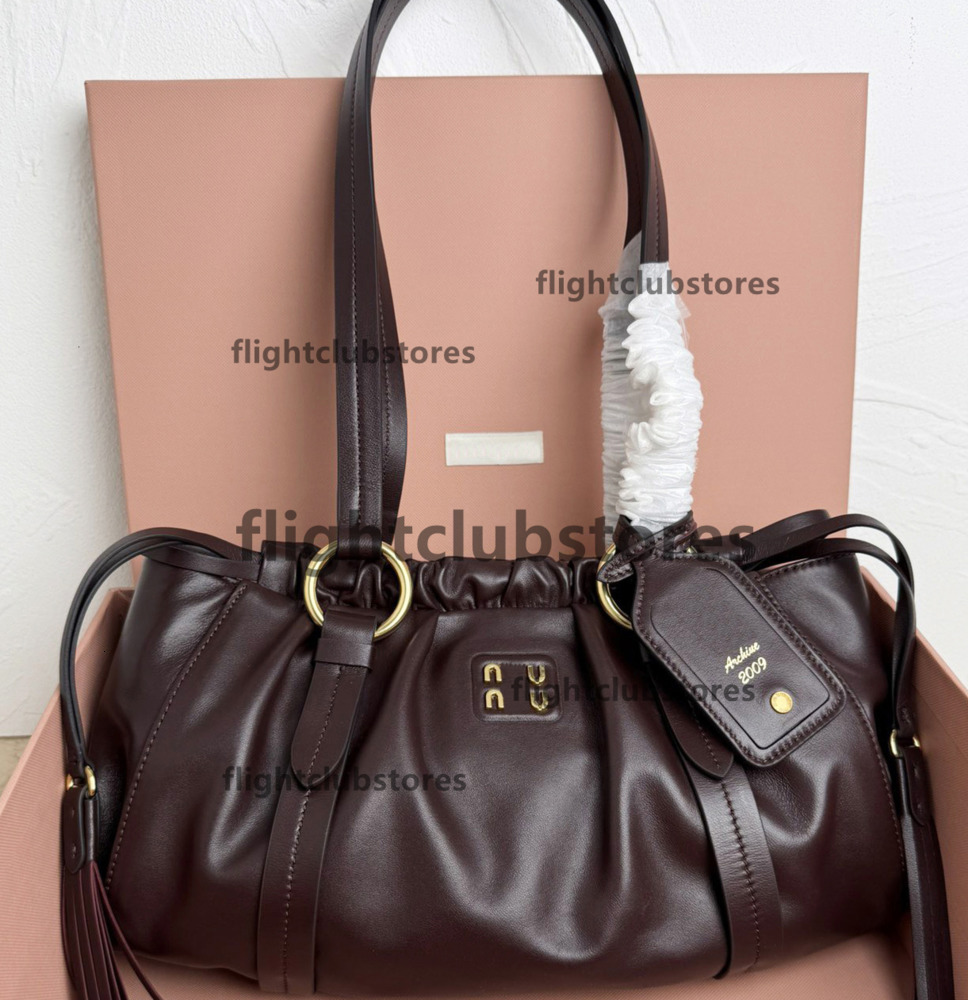 Retro Motorcycle Tote Bag Designer Bag Leather Purses Woman Shoulder Crossbody Bags Fashion Handbag Black Tan Motorcycle Armpit Bag miumius miumiue miu miu NFAE