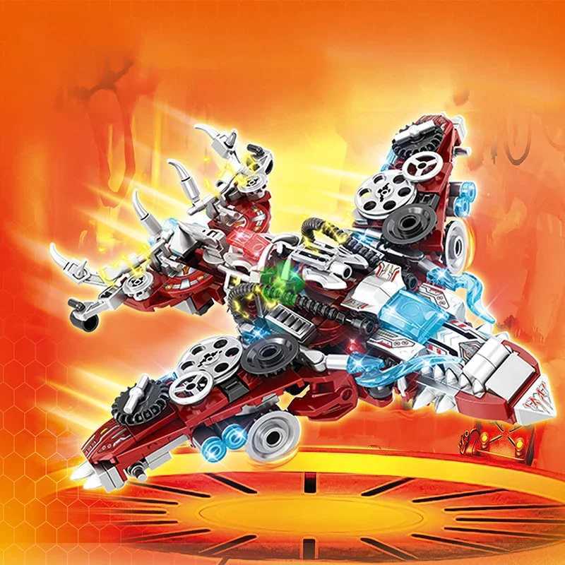2IN1 Jurassic Mechanical Indinus Rex Dinosaur World Model Building Blocks Ci Fighter Dino Park Bricks Children Toy C251203