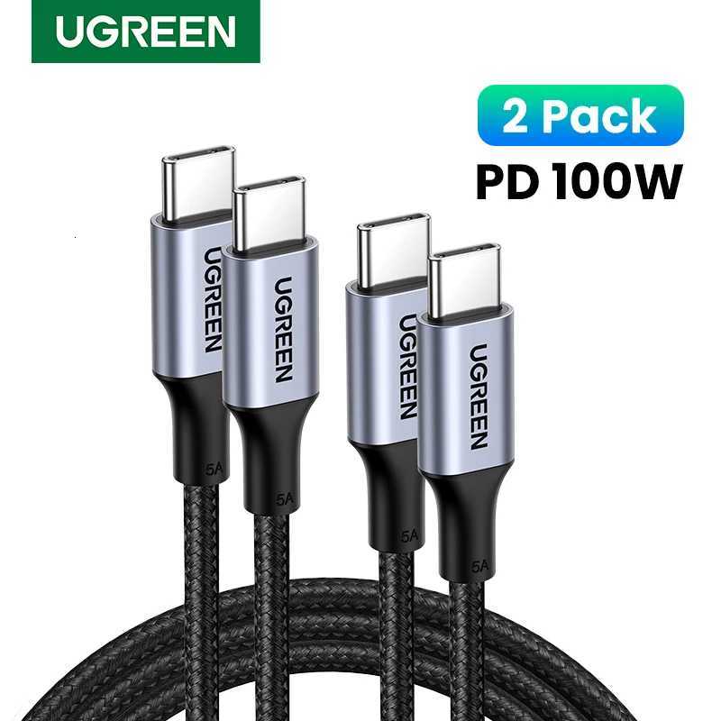 UGREEN 2 Pack USB Type C to USB C Cable PD 100W 60W Charging Cable for book Fast Charger 2pcs 1m 15m 2m USB C C251203