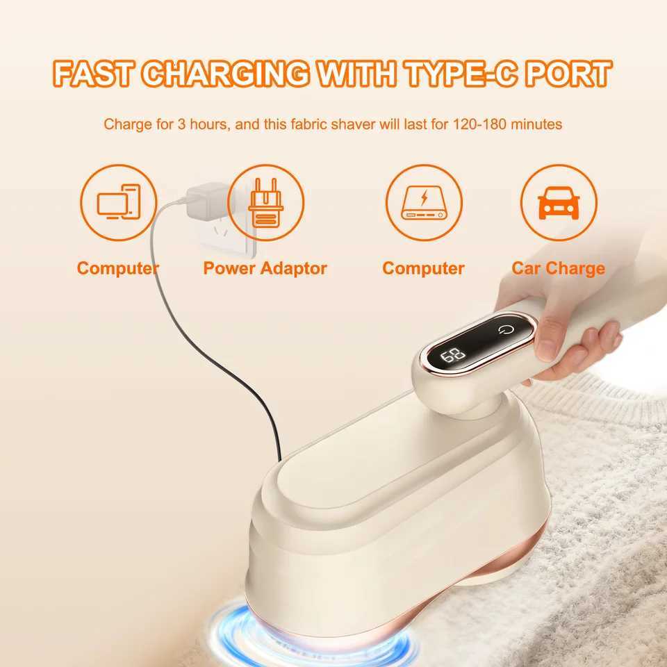 protable Electric Clothes Lint Remover Digital Display USB Rechargeable Hair Ball Trimmer Fuzz Clothes Sweater Shaver Device M251203 - view 4