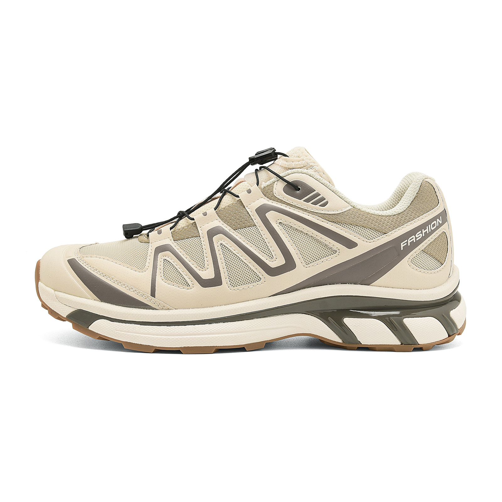 Men's Hiking Shoes khaki Beige Color Block Outdoor Casual Retro Sneakers Comfortable Daily Walking Shoes