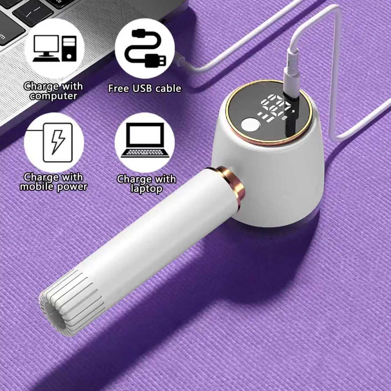 Electric Fabric Shaver Sweater Shaver with LED Display Lint Roller 3-Speeds for Removing Fuzz Pill Form Clothing Couch M251203 - view 7