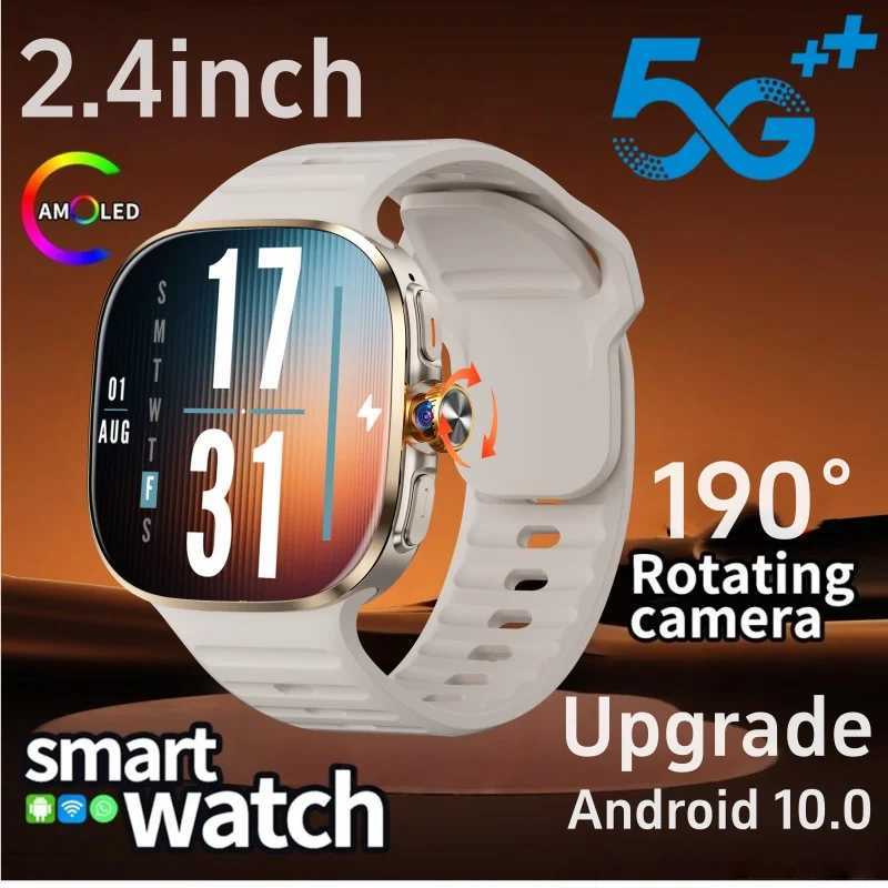 M99 Smartwatch 5G With 24inch Amoled Sn 900W Rotating Camera WIFI GPS Position Cpass NFC Smart Watch Men Wen C251203