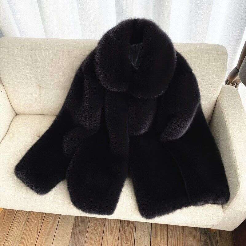 Autumn Winter New Mens Fox Fur Coat Fashion Jacket Temperament Leisure Warm Imitation Fur Jacket Street C48