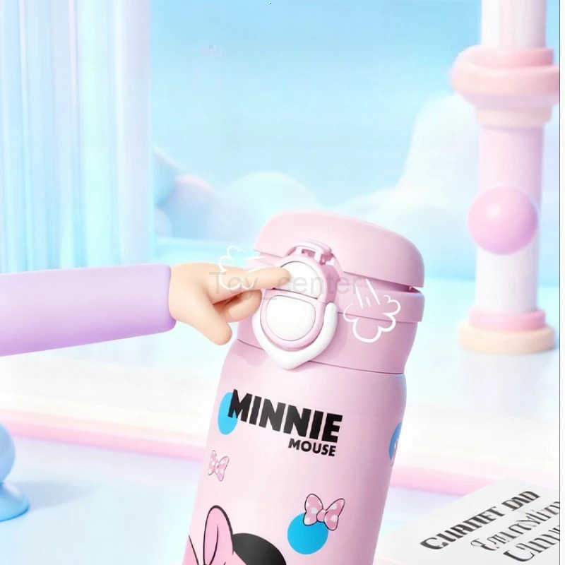 Disney New Minnie Mickey Thermos Creative High-value Cartoon Printing Student Large Capacity Portable Stainless Steel Straw Cup H251203