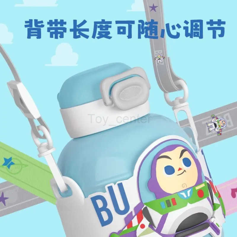 Disney cartoon cute Buzz Lightyear mens and womens thermos cup pot belly straw versatile water cup high value birthday gift H251203