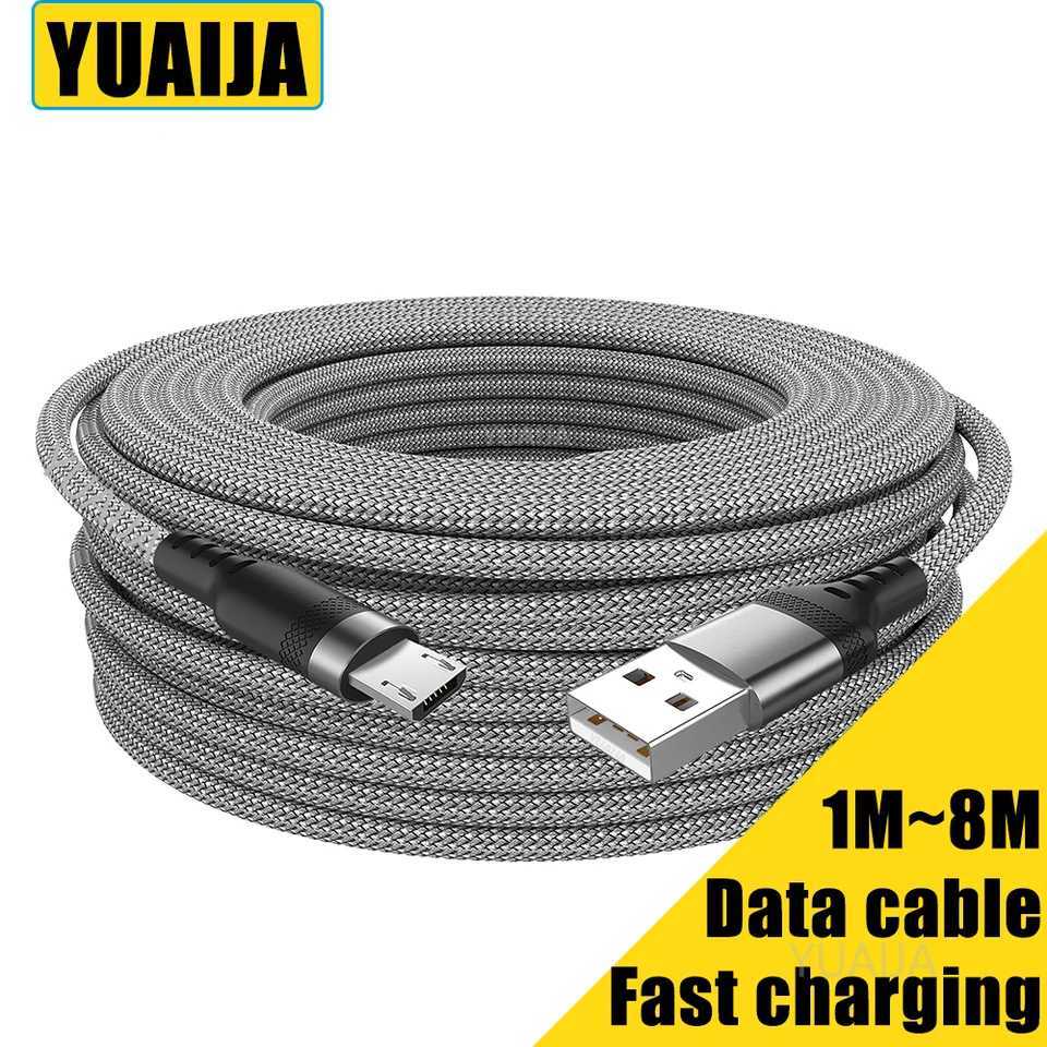 Micro USB 5-meters Fast Charge Extend Cable USB Android Charging Cable for Redmi VR Camera Gam Micro USB port C251203