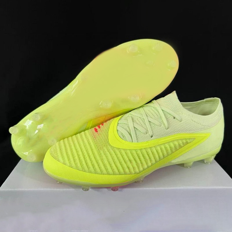 Popular Mens Knit Football Shoes Phantoms GX Elite Fg Soccer Cleats Shoes Elite Football Boots Spikes Low Comfortable Trainers Sneakers 1001