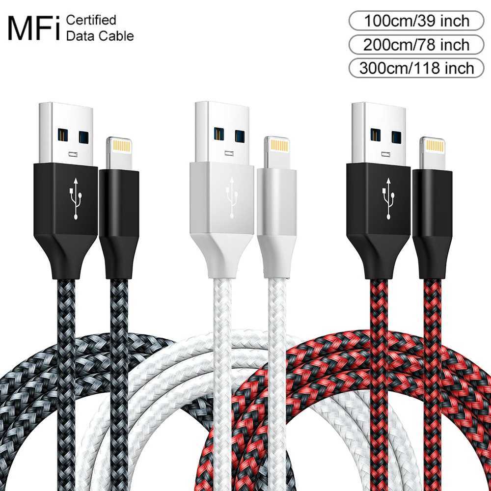 High qualit MFi Certified USB A To Lightning 1M 2M Cable For iPhone 14 13 12 11 X Fast Charging Cable Charger Data Wire Cord C251203