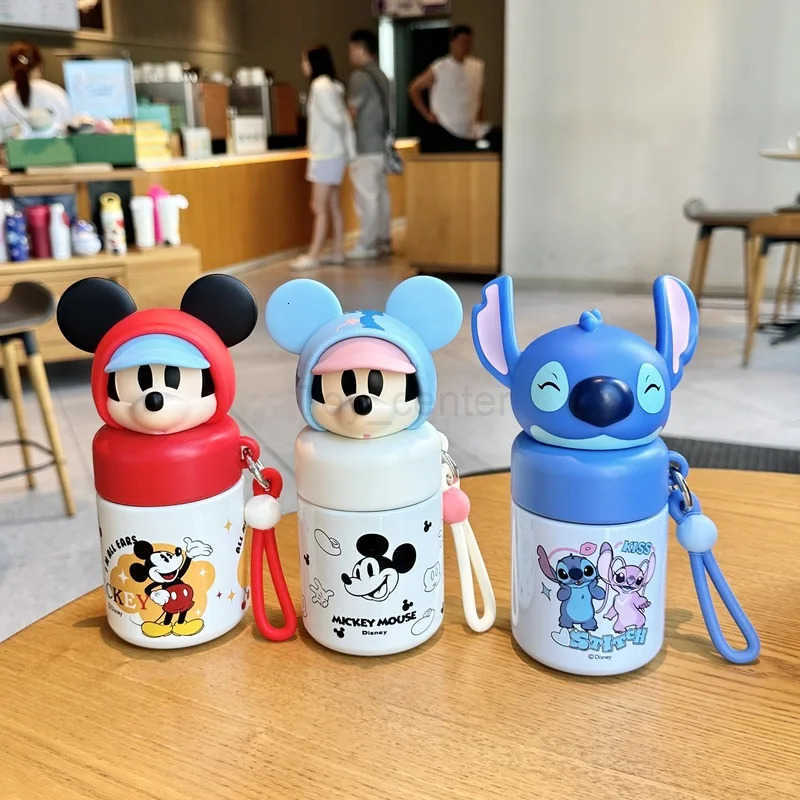 Disney Mickey Cartoon Personality High Color Value Thermos Creative Animation Peripheral Cartoon Portable Mini Water Cup Gift H251203