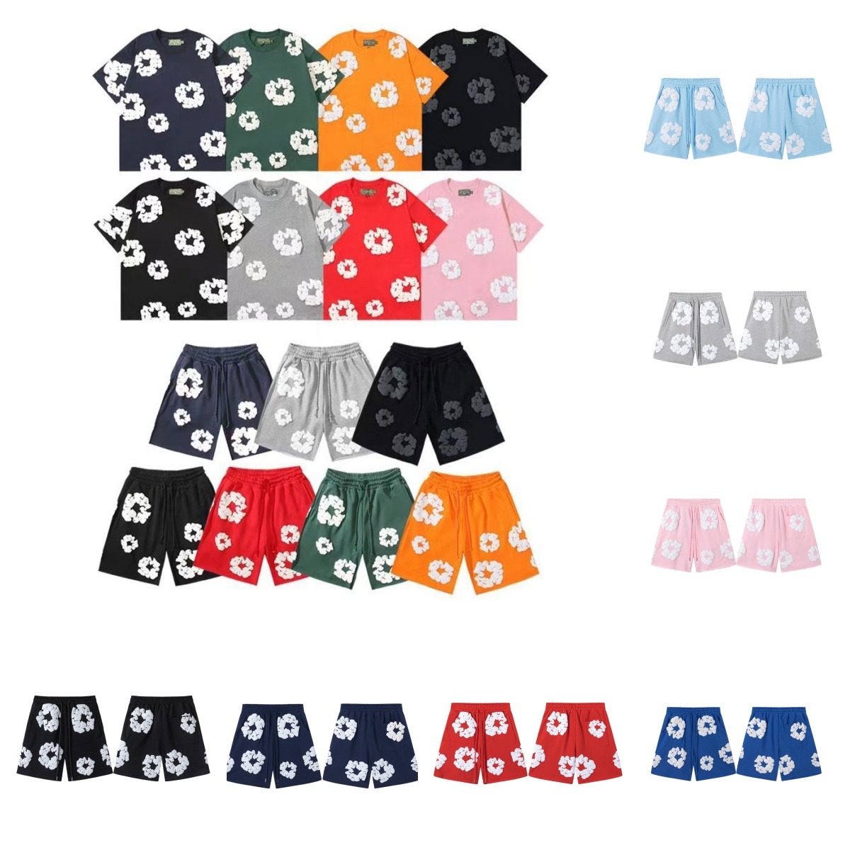 Cotton mens tshirt designer t shirt fashion womens graphic tee foam printed shirts tluxury shorts Street Tracksuit leisure men clothes brand jorts polo shirt 11